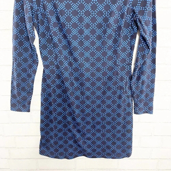 Boden Blue Mia Polka Dot Long Sleeve Jersey Day Dress Women's US Size 6 Regular - Picture 4 of 9